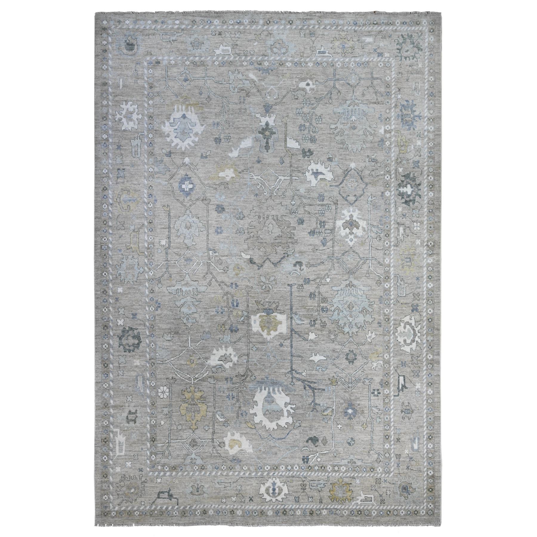 Transitional Wool Hand-Knotted Area Rug 9'10